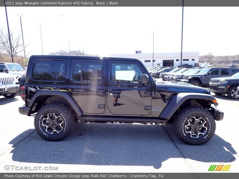 Black / Black 2023 Jeep Wrangler Unlimited Rubicon 4XE Hybrid