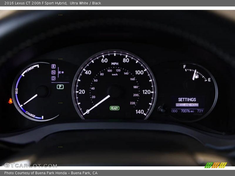  2016 CT 200h F Sport Hybrid 200h F Sport Hybrid Gauges