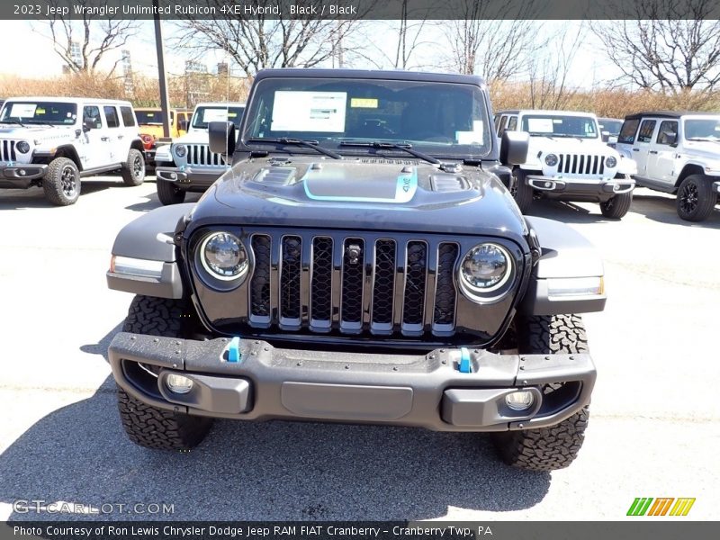 Black / Black 2023 Jeep Wrangler Unlimited Rubicon 4XE Hybrid