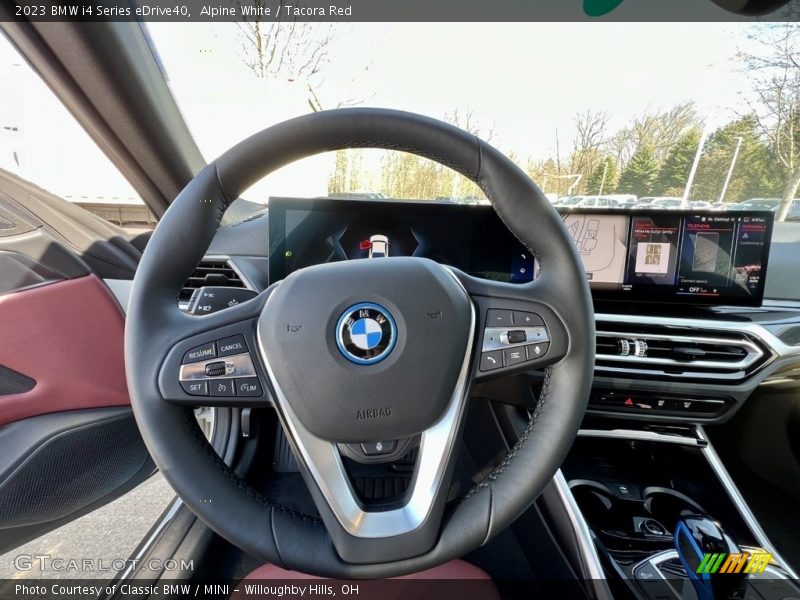 Alpine White / Tacora Red 2023 BMW i4 Series eDrive40