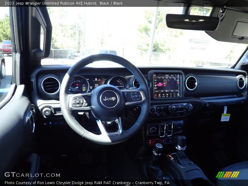 Black / Black 2023 Jeep Wrangler Unlimited Rubicon 4XE Hybrid