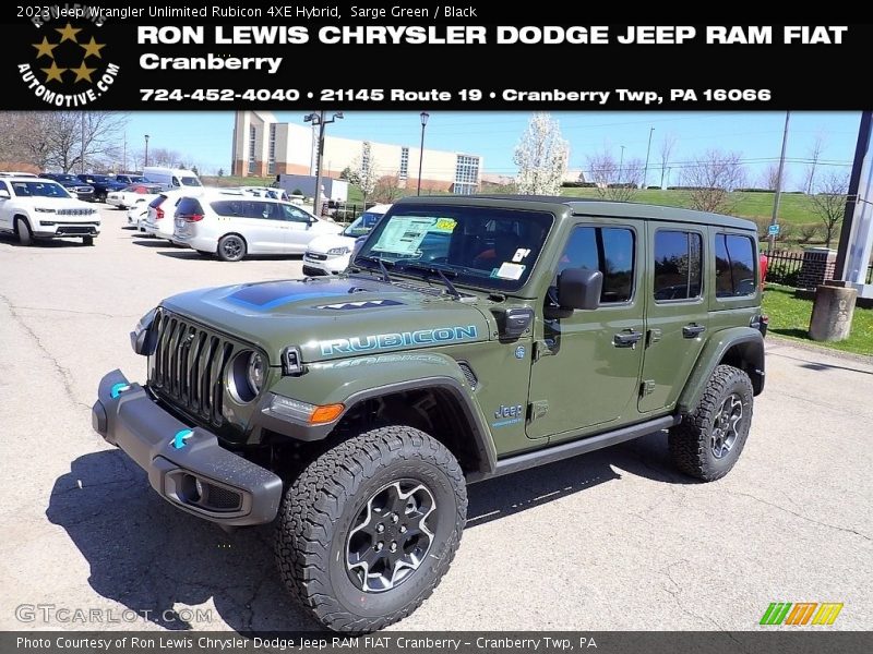 Sarge Green / Black 2023 Jeep Wrangler Unlimited Rubicon 4XE Hybrid