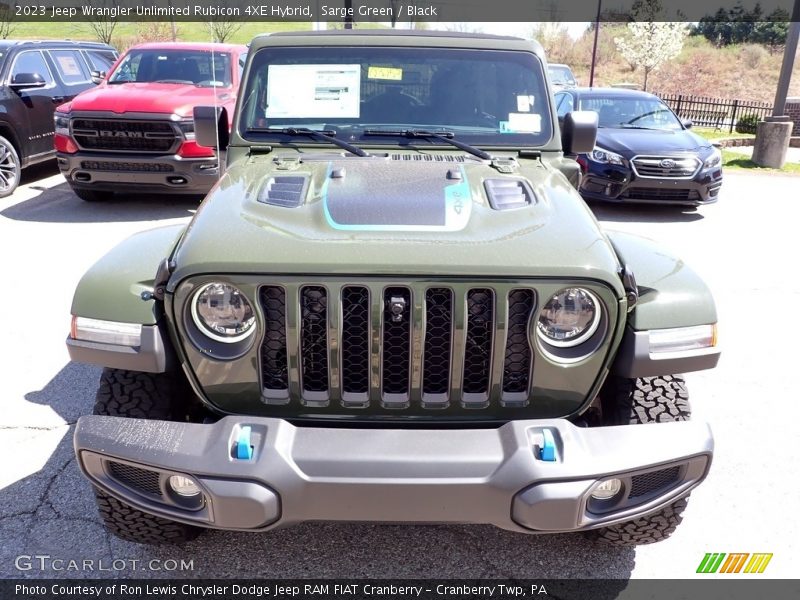 Sarge Green / Black 2023 Jeep Wrangler Unlimited Rubicon 4XE Hybrid