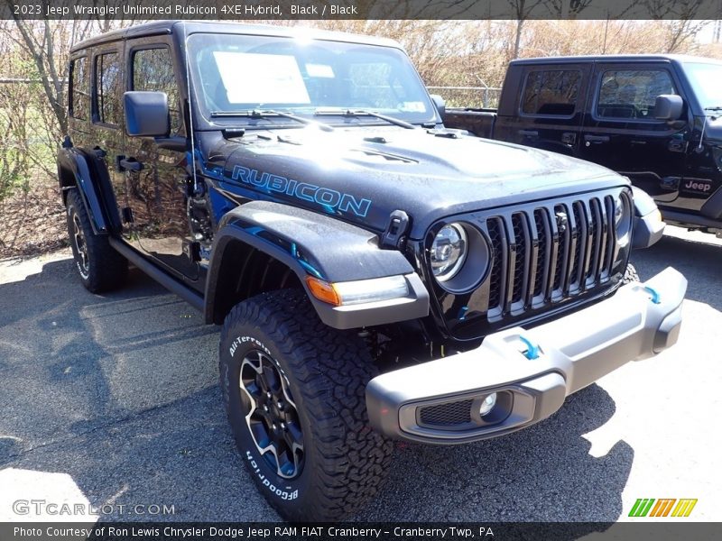Black / Black 2023 Jeep Wrangler Unlimited Rubicon 4XE Hybrid