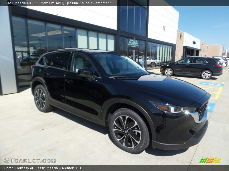 Jet Black Mica / Parchment 2023 Mazda CX-5 S Premium AWD