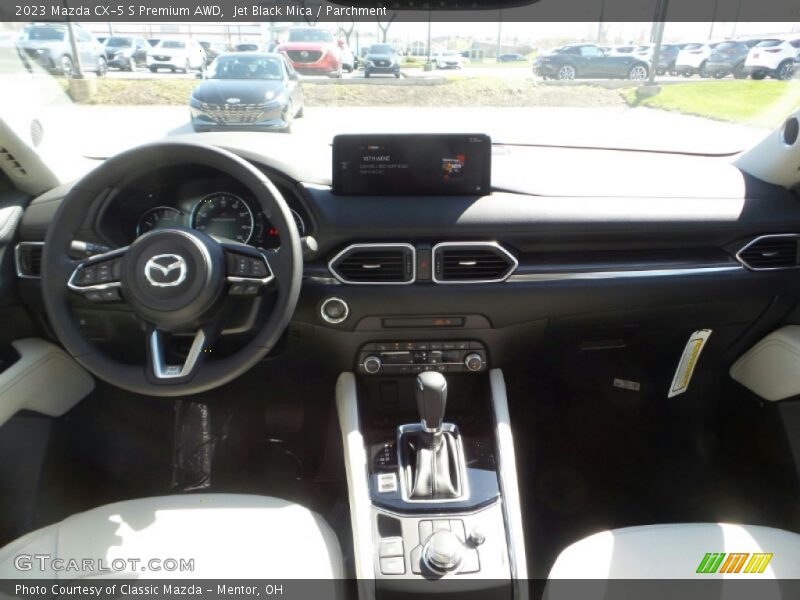 Jet Black Mica / Parchment 2023 Mazda CX-5 S Premium AWD