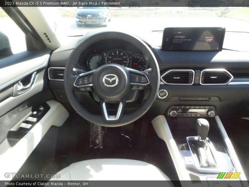 Jet Black Mica / Parchment 2023 Mazda CX-5 S Premium AWD