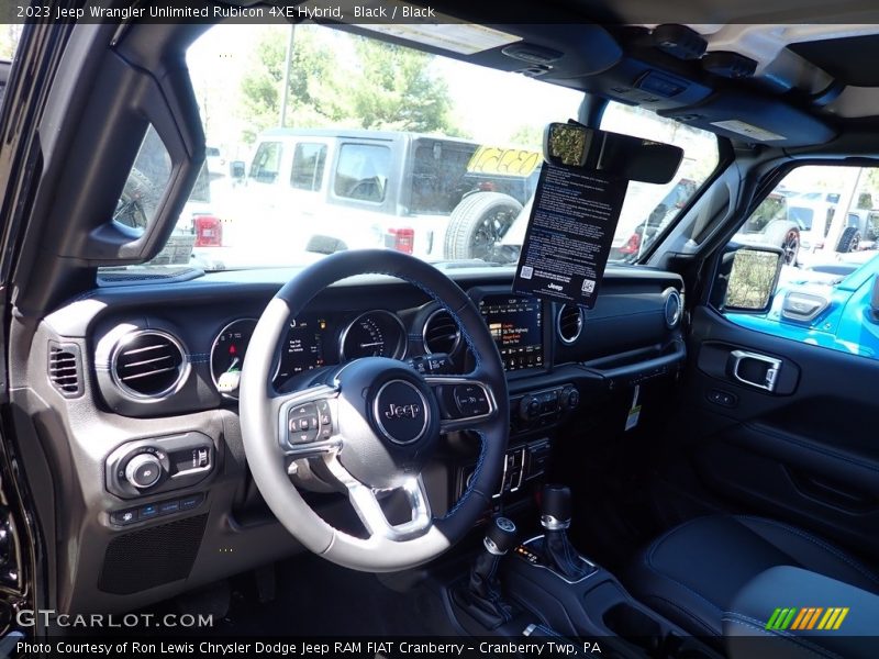 Black / Black 2023 Jeep Wrangler Unlimited Rubicon 4XE Hybrid