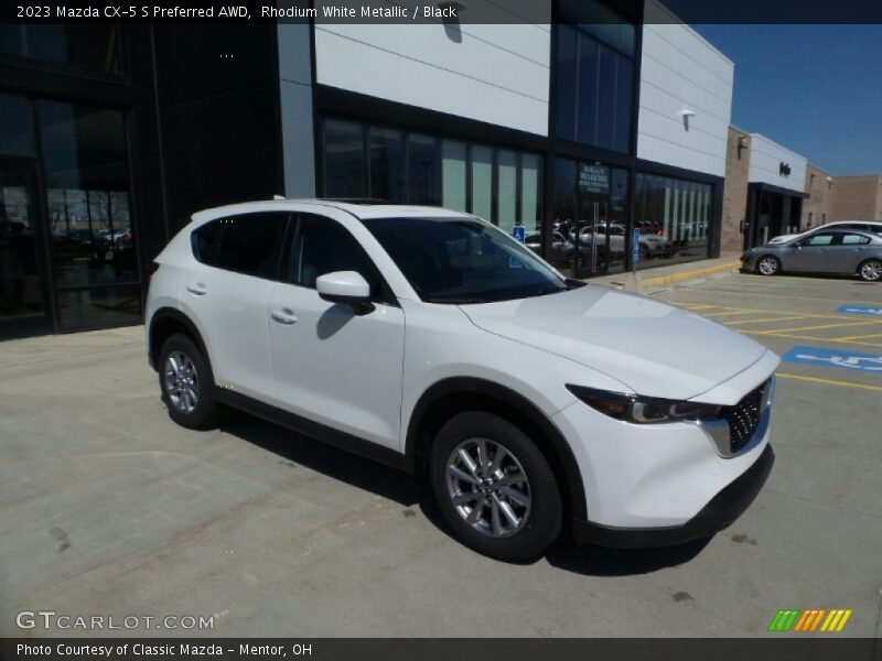 Rhodium White Metallic / Black 2023 Mazda CX-5 S Preferred AWD