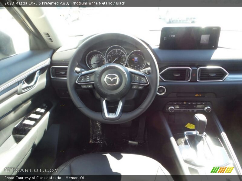 Rhodium White Metallic / Black 2023 Mazda CX-5 S Preferred AWD