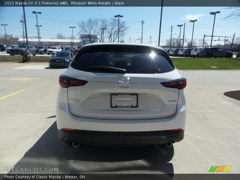Rhodium White Metallic / Black 2023 Mazda CX-5 S Preferred AWD