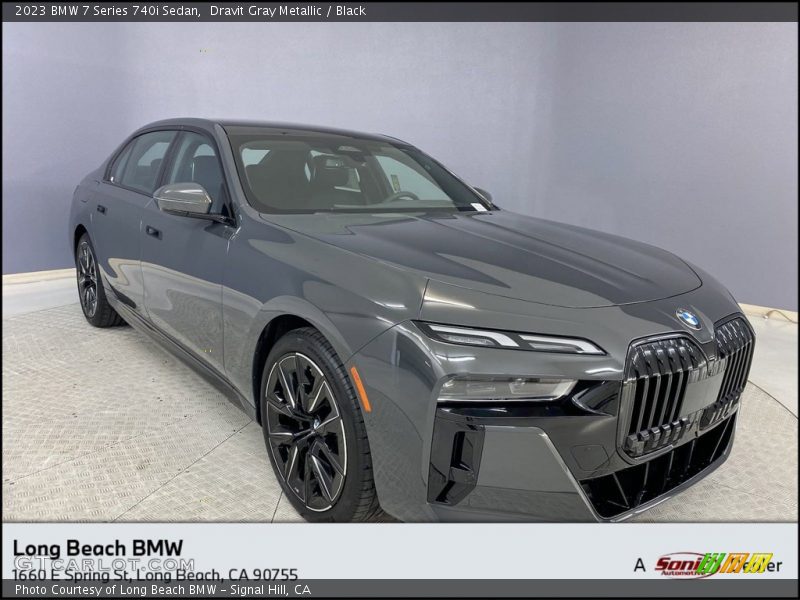 Dravit Gray Metallic / Black 2023 BMW 7 Series 740i Sedan