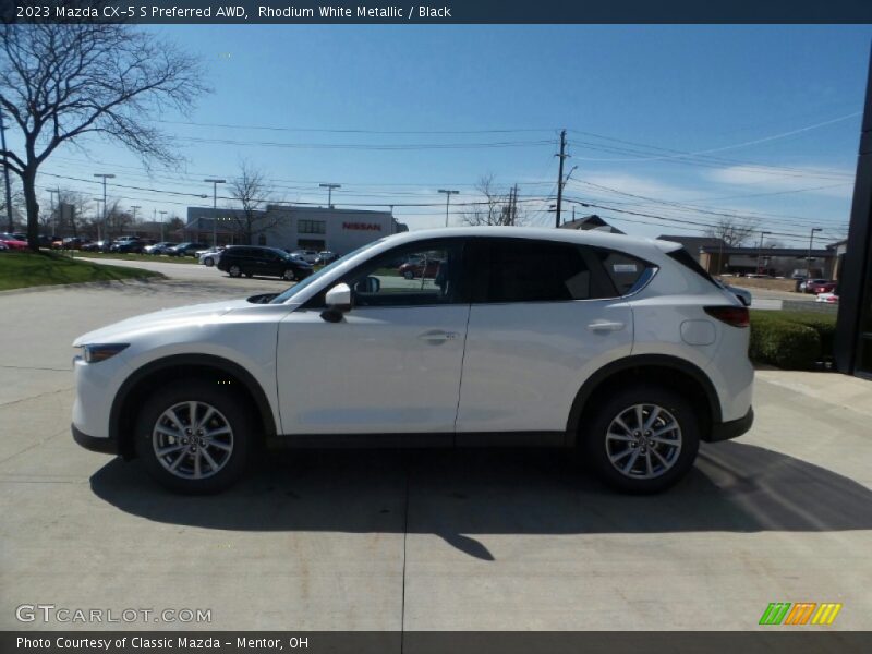 Rhodium White Metallic / Black 2023 Mazda CX-5 S Preferred AWD