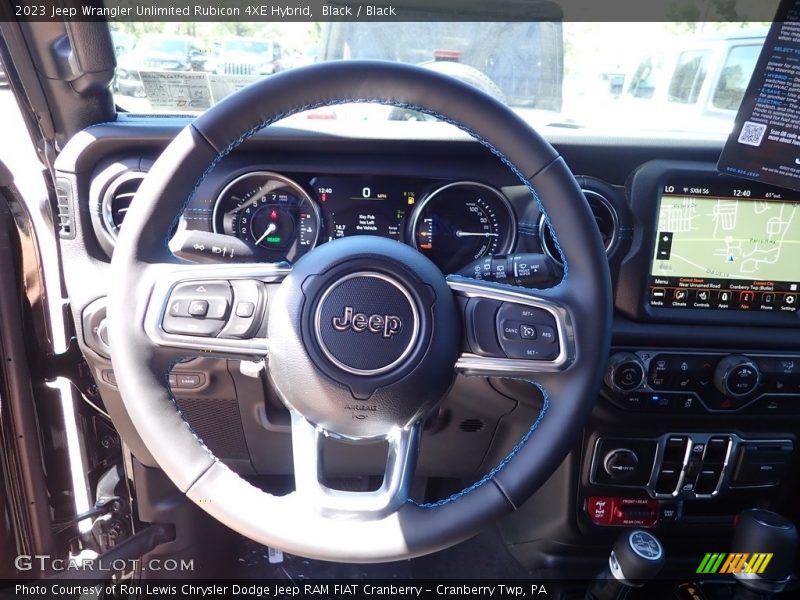 Black / Black 2023 Jeep Wrangler Unlimited Rubicon 4XE Hybrid