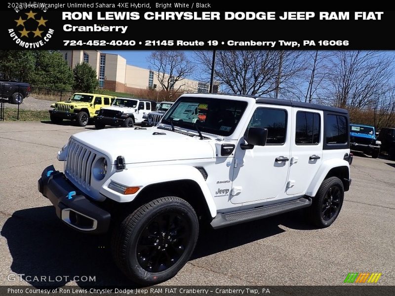 Bright White / Black 2023 Jeep Wrangler Unlimited Sahara 4XE Hybrid