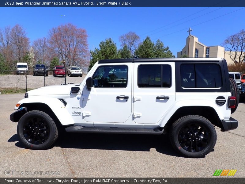 Bright White / Black 2023 Jeep Wrangler Unlimited Sahara 4XE Hybrid