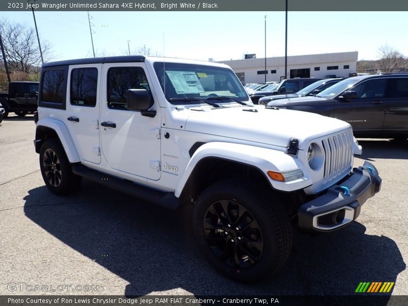 Bright White / Black 2023 Jeep Wrangler Unlimited Sahara 4XE Hybrid