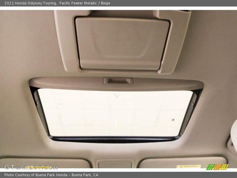Sunroof of 2021 Odyssey Touring