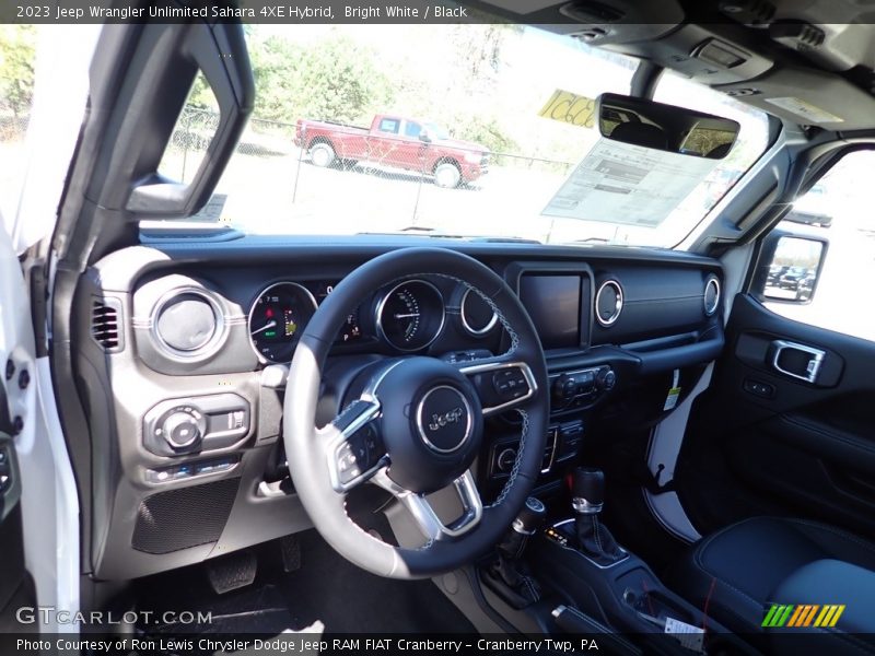 Bright White / Black 2023 Jeep Wrangler Unlimited Sahara 4XE Hybrid