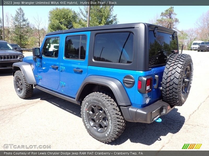 Hydro Blue Pearl / Black 2023 Jeep Wrangler Unlimited Willys 4XE Hybrid