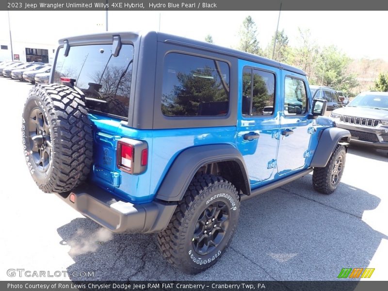 Hydro Blue Pearl / Black 2023 Jeep Wrangler Unlimited Willys 4XE Hybrid