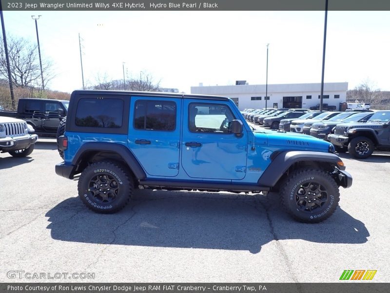 Hydro Blue Pearl / Black 2023 Jeep Wrangler Unlimited Willys 4XE Hybrid