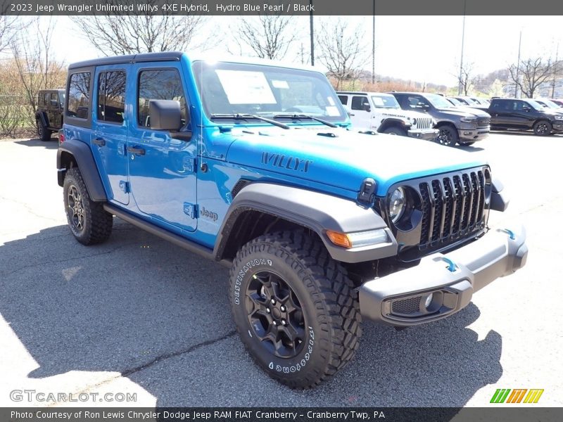 Hydro Blue Pearl / Black 2023 Jeep Wrangler Unlimited Willys 4XE Hybrid