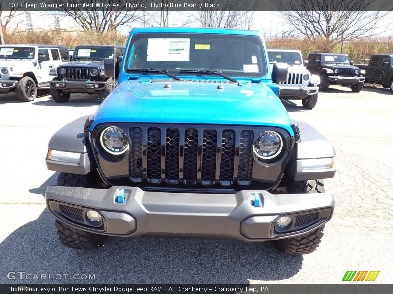 Hydro Blue Pearl / Black 2023 Jeep Wrangler Unlimited Willys 4XE Hybrid