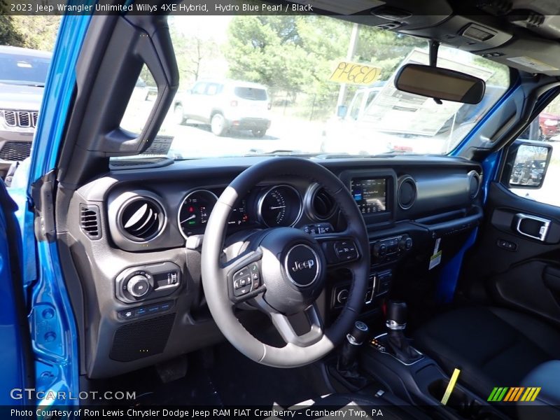 Hydro Blue Pearl / Black 2023 Jeep Wrangler Unlimited Willys 4XE Hybrid