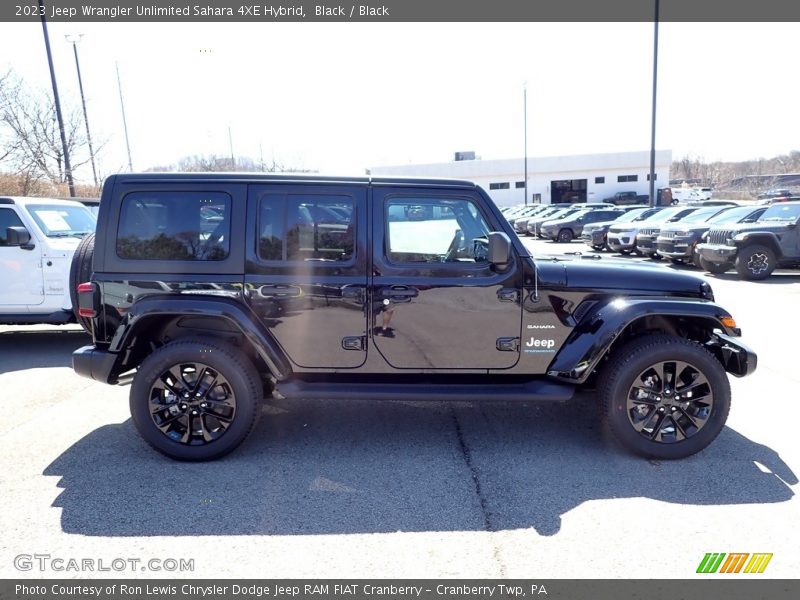 Black / Black 2023 Jeep Wrangler Unlimited Sahara 4XE Hybrid
