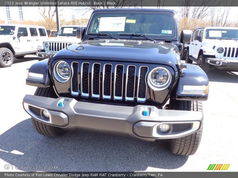 Black / Black 2023 Jeep Wrangler Unlimited Sahara 4XE Hybrid