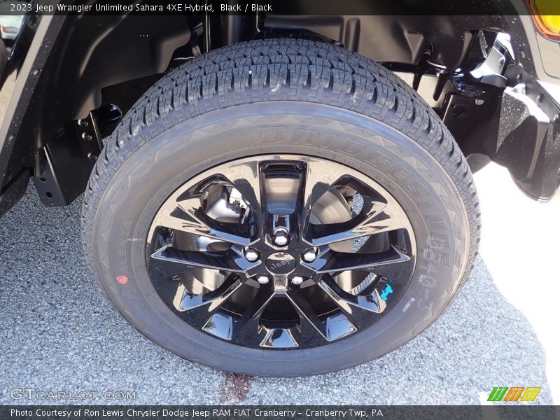 Black / Black 2023 Jeep Wrangler Unlimited Sahara 4XE Hybrid