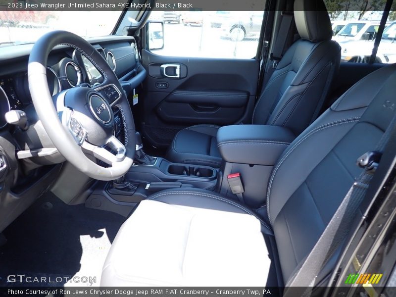 Black / Black 2023 Jeep Wrangler Unlimited Sahara 4XE Hybrid