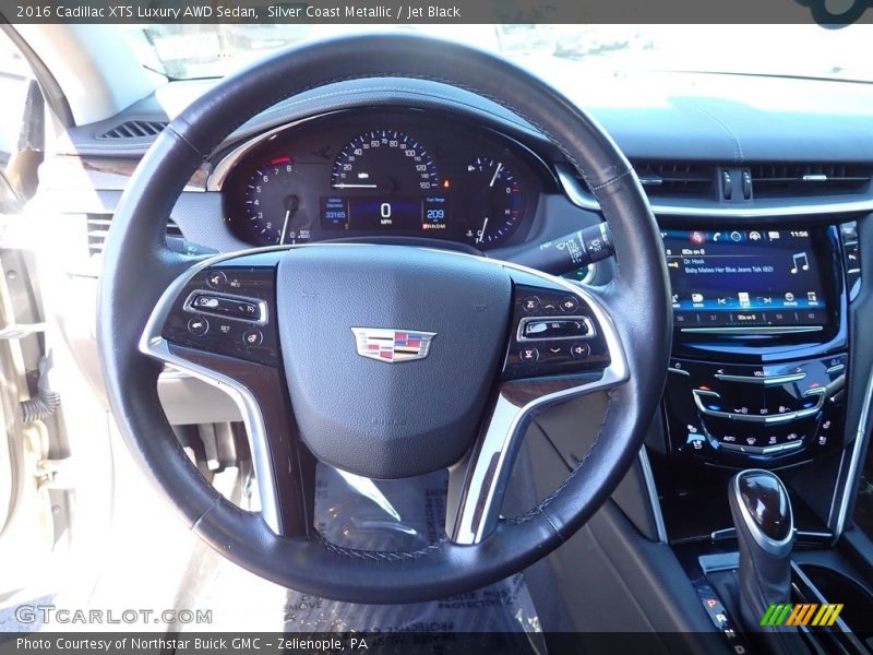 Silver Coast Metallic / Jet Black 2016 Cadillac XTS Luxury AWD Sedan