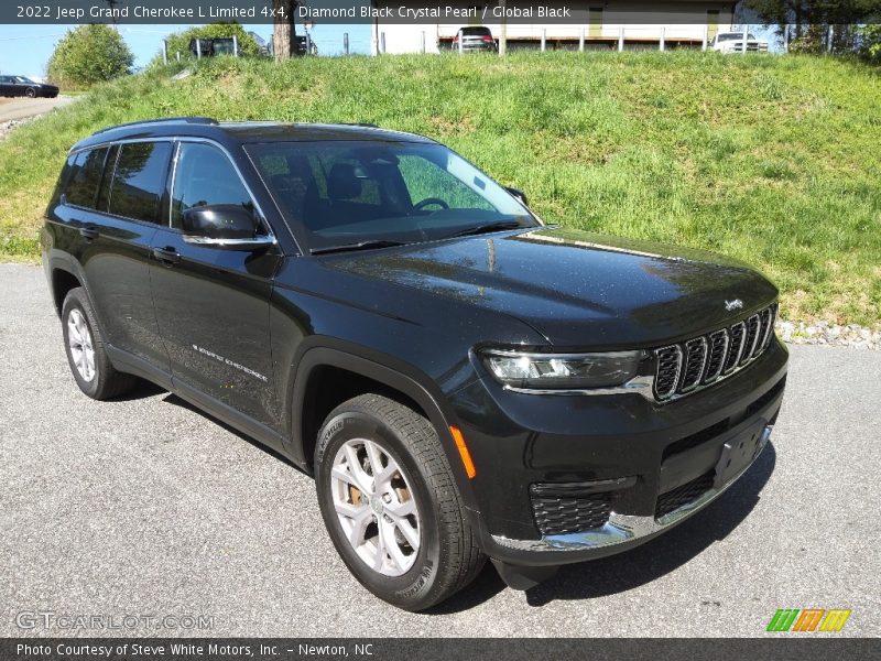 Diamond Black Crystal Pearl / Global Black 2022 Jeep Grand Cherokee L Limited 4x4