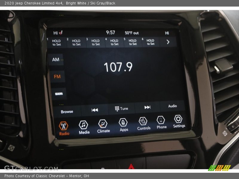 Bright White / Ski Gray/Black 2020 Jeep Cherokee Limited 4x4