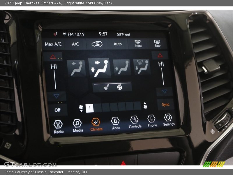 Bright White / Ski Gray/Black 2020 Jeep Cherokee Limited 4x4