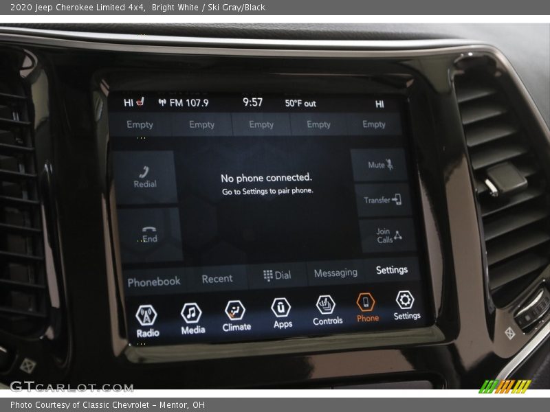 Bright White / Ski Gray/Black 2020 Jeep Cherokee Limited 4x4