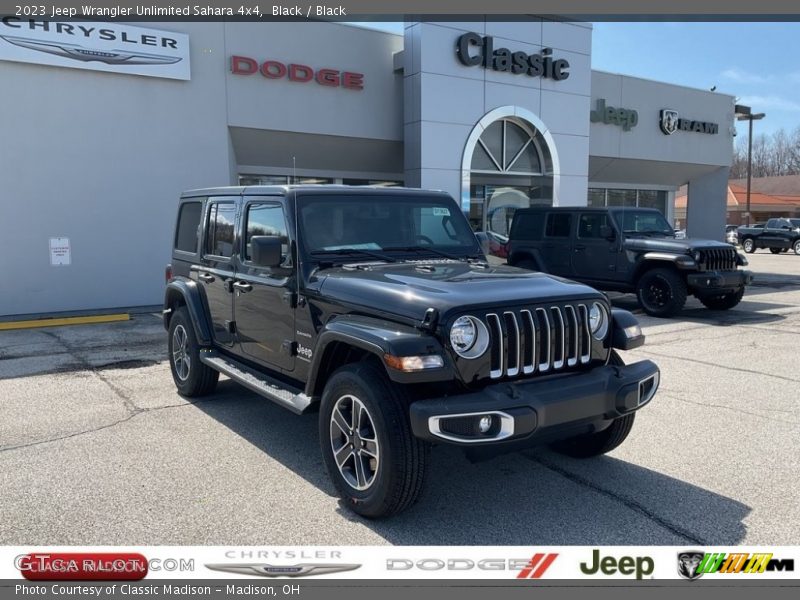 Black / Black 2023 Jeep Wrangler Unlimited Sahara 4x4