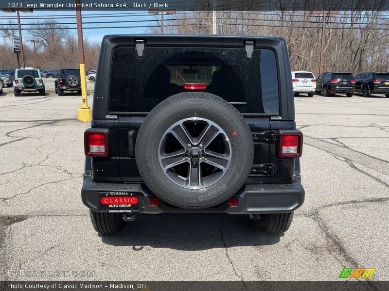 Black / Black 2023 Jeep Wrangler Unlimited Sahara 4x4