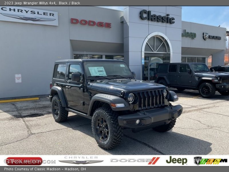 Black / Black 2023 Jeep Wrangler Willys 4x4