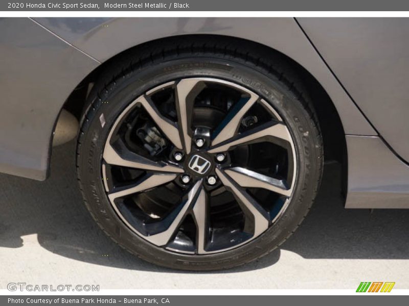 Modern Steel Metallic / Black 2020 Honda Civic Sport Sedan