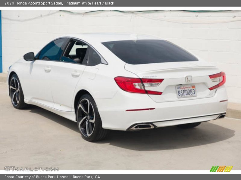 Platinum White Pearl / Black 2020 Honda Accord Sport Sedan