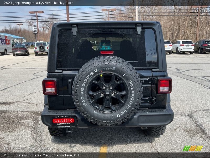 Black / Black 2023 Jeep Wrangler Willys 4x4