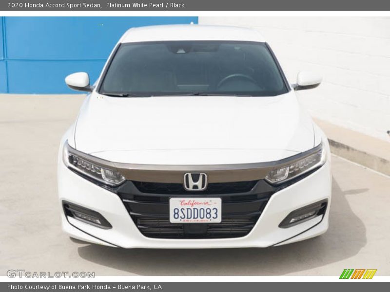 Platinum White Pearl / Black 2020 Honda Accord Sport Sedan