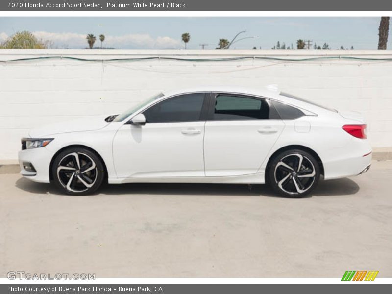 Platinum White Pearl / Black 2020 Honda Accord Sport Sedan