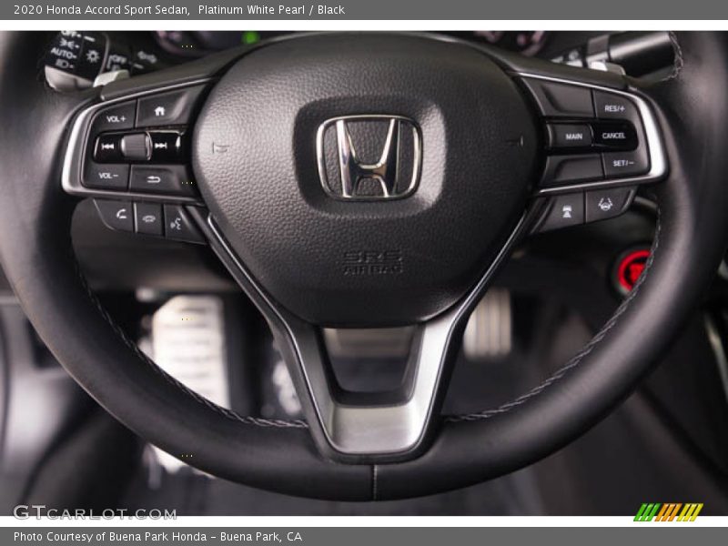 Platinum White Pearl / Black 2020 Honda Accord Sport Sedan