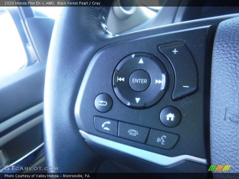 Black Forest Pearl / Gray 2020 Honda Pilot EX-L AWD