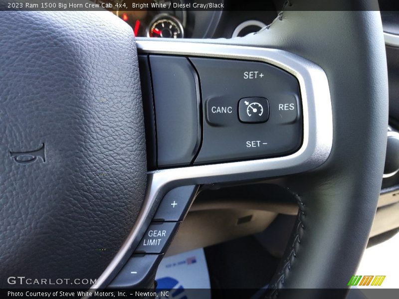 Bright White / Diesel Gray/Black 2023 Ram 1500 Big Horn Crew Cab 4x4