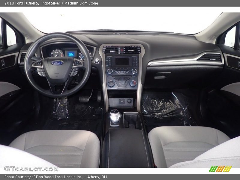 Ingot Silver / Medium Light Stone 2018 Ford Fusion S